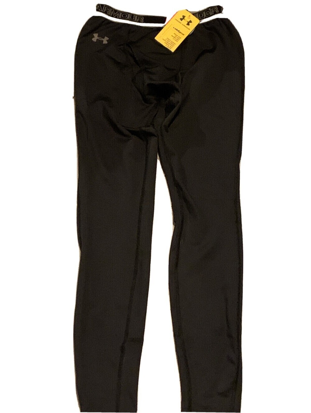 Men’s UNDER ARMOUR COLD GEAR Fitted Black Pants Size L 1210355